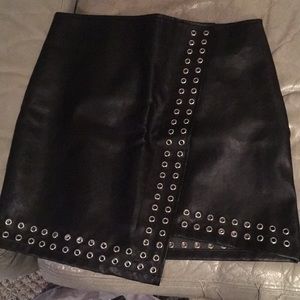 New faux leather mini skirt